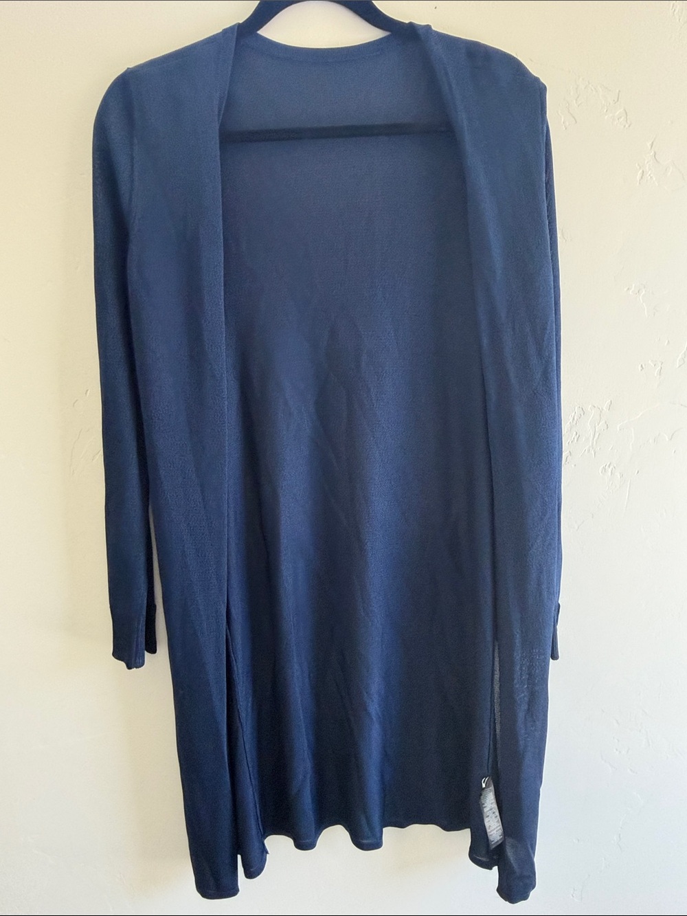 White House Black Market Navy Open-Front Long Cardigan